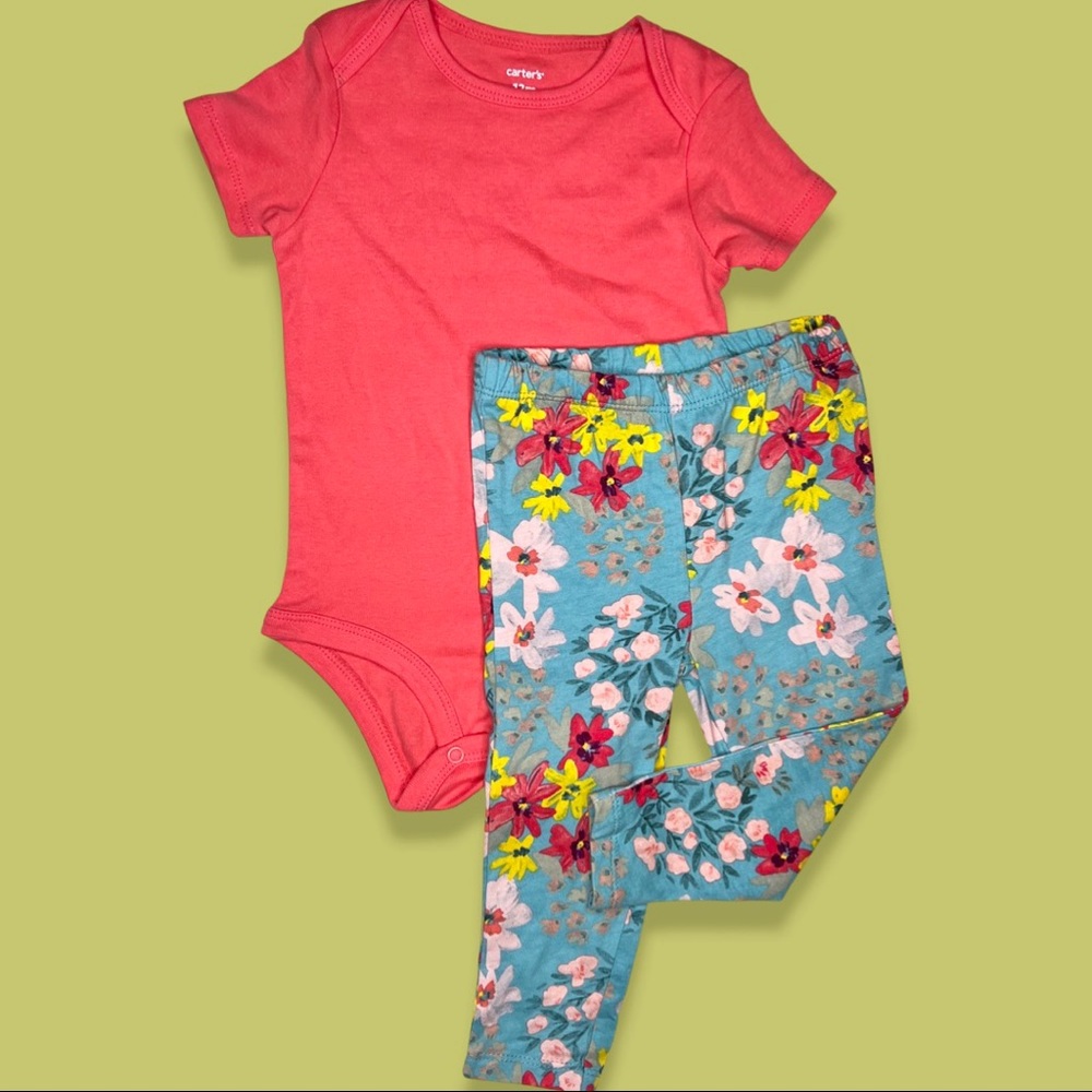 NWOT Carter’s Spring Flowers Outfit | 6-12 mo